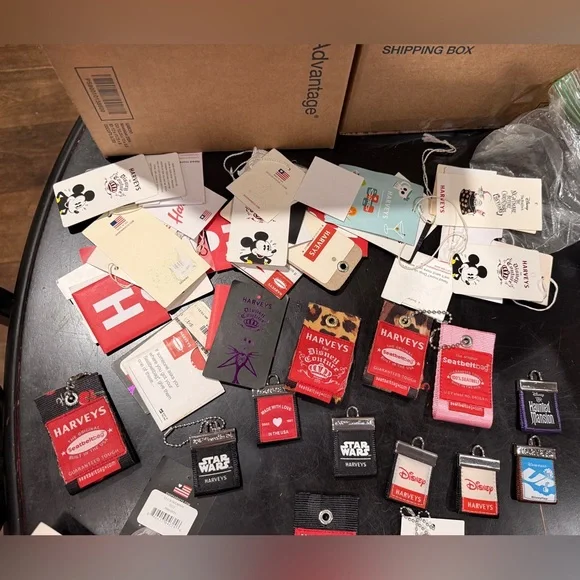 (Bag #1) Lot of Harveys Paper Tags, Seatbelt Tags and Hardware from CNCs - Picture 4 of 4